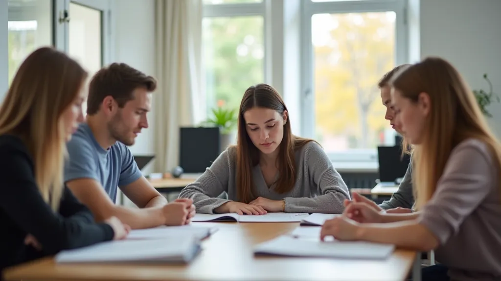 Moderns valodu apguves klasiskums ar studentiem, kuri mācās angļu un vācu valodu